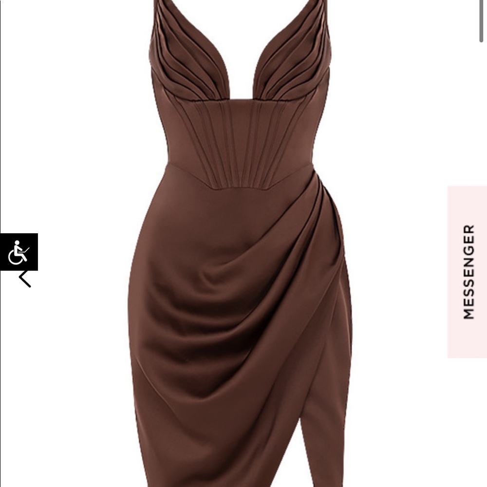 Brown (chocolate) house of CB dress. XS. “Faye” Dress